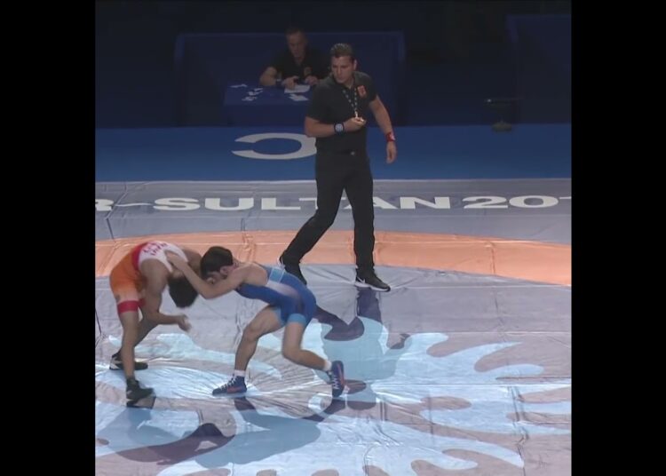 Video of the Day! Ravi and Uguev wrestling for 57kg gold