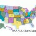 United States Weight Class Number by State Map