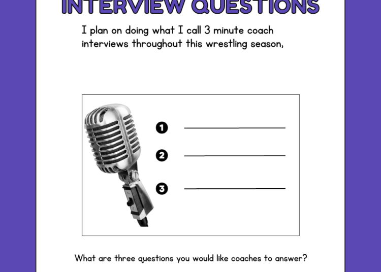 Interviewing a wrestling coach